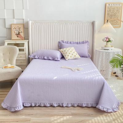 Κίνα New product Listing 40S Washed Cotton Lotus Leaf Edge BANCY  Bed Cover Three-Piece Set προς πώληση