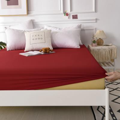 Κίνα Soft  100% Long Single Fitted Sheet Staple Cotton Solid Color Fitted Sheet For Home/Hotel προς πώληση