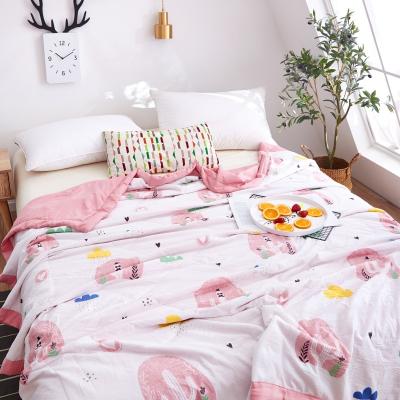 China Thin Summer Quilted Bed Cover Washed Silk Soybean Fiber Thin Summer Quilt for sale