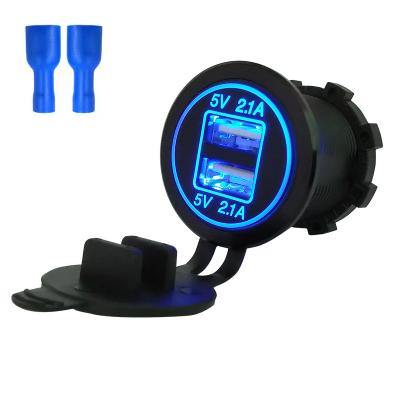 China Waterproof Smart Watch 5V 4.2A Dual USB Car Charger for Car and Boat for sale