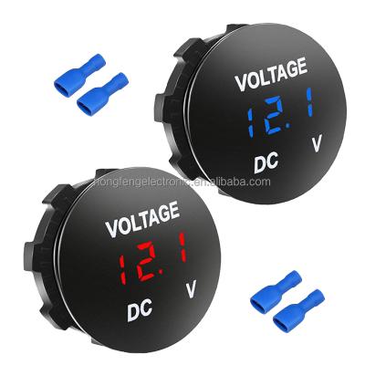 China Universal For All Cars Mini DC 5v-48v Water Proof Panel Led Voltage Meter Display Digital Voltmeter 12v 24v 36v For Car Motorcycle for sale