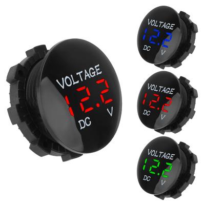 China Mini Digital Voltmeter Ammeter LED Display Voltage Meter Car Motorcycle Truck ATV UTV DC 12V-24V for sale