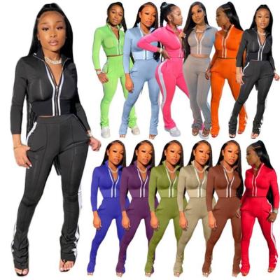 China Anti-pilling Best Seller ONLY Sport Bodycon Long Sleeve Women Sets Two Piece Pants Set Women 2 Piece Set for sale