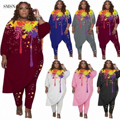 China Bestselling Anti-Static Printing Casual Long Sleeve Women Sets Two Piece Plus Size Women's Pants Autumn Set for sale