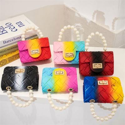 China Autumn 2021 multicolor women's fashion handbags design box handbags ONLY best-selling fashion pearl chain for women for sale