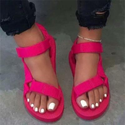 China 2021 New Arrival Comfortable Thick Bottom Simple Women's Sandals Women Summer Beach Sandals Waterproof for sale