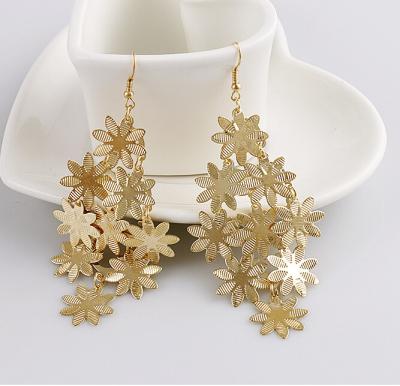 China New Style Sunflower 00223-4 Flower Stud Earring Fashionable Exquisite Hot Sale Long Earring For Women for sale