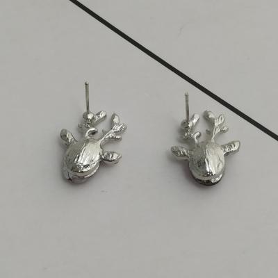 China Elegant Novelty Reindeer Crystal Diamond Earring Antler Christmas Earring Korean version 00137-1 for sale