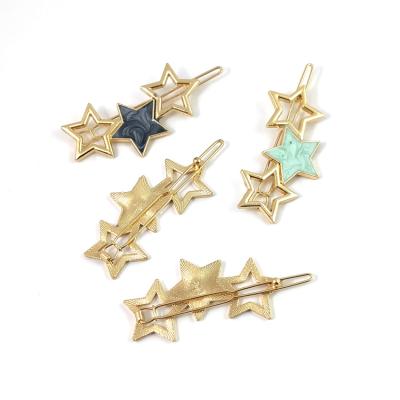 China Wholesale 00060-6 Sweet Women Hair Clips Shape Star Shape Hair Grip Accessories Hair Pin For Women for sale