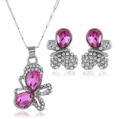 China 00108-7 Korean Edition Fashion Butterfly Jewelry Women Set For Women Wholesale for sale