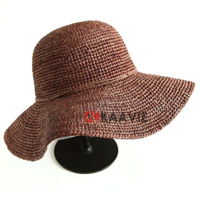 Chine ODM d'OEM fait sur commande de couleur de Straw Sun Hats Sun Shade Pantone de femmes de raphia à vendre