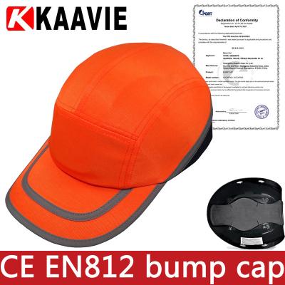 China High Visibility Lightweight Safety Bump Cap 100% polyester CE EN812 for sale