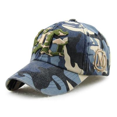 Cina berretti da baseball militari di stile del cappuccio del cammuffamento dell'esercito di logo 59cm del ricamo 3D in vendita