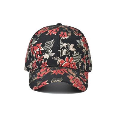 China Customized Logo Baseball Caps Curved Brim 100% Cotton Sports Baseball Caps for sale