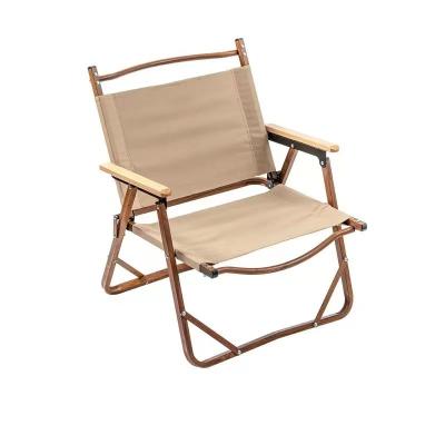 China New Modern Kermit Chair Portable Beach Fishing Gear Outdoor Gear OEM ODM Wholesale Camping Modern Wood Folding Chair for sale