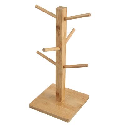 China Viable Shape Coffee Cup Holder Counter Cup Holder Stand Cup Holder For Kitchen Cup Holder Wooden Tree for sale