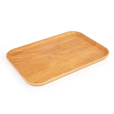 China Factory Exquisite Square Tray Customized Solid Wood Serving Platter Rustic Dessert Tray Coffee Tea Pllate Wooden Tray Walnut Customization for sale