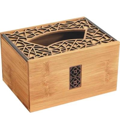 China Zen Tissuebox Panton OEM Bamboo Main Storage Custom Printed Logo Napkin Dispemsers Oriental Wooden Cardboard Asian Paper Tissuebox Retro for sale