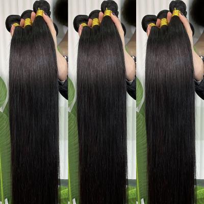 China Wholesale Soft Smooth Thick Straight Brazilian Remy Hair Bundles Barely Shedding Brazilian Cuticle Aligned Silky Hair Extension 100% Hair Weave for sale