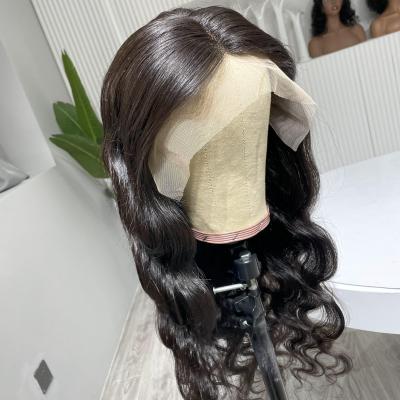 China Barely Shedding Thick Smooth Soft Lace Front Wig,Brazilian Virgin Hair RLN Body Wave Hair Wig For Black Women,Pre Pluck Lace Wig With Baby Hair for sale