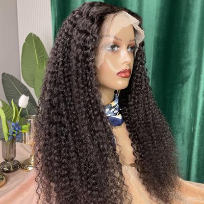 China Smooth Gently Shedding Deep Barely Dropshipping 180 Destiny Lace Front Curly Wave Wig, 100% Virgin Hair Transparent Lace Front Human Hair Hdl Curly Wave Wig for sale