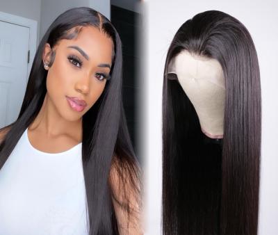 China Wholesale Soft Smooth Thick Shedding Barely Shedding 13*6 Natural Hair In Stock Full Lace Wig 12A Grade Brazilian Human Wig for sale