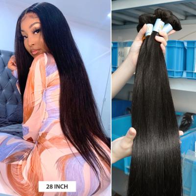 China Free Sample Unprocessed Brazilian Raw Cuticle Aligned Raw Virgin Hair Soft Smooth Thick Shedding Grade 12A Hair Bundles Barely Shedding Bundles Hair Extension for sale