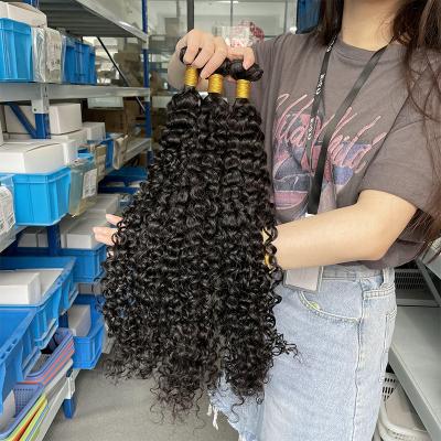 China 12A Peruvian Citicle Aligned Hair Barely Shedding Thick Soft Smooth, Unprocessed Brazilian Virgin Natural Curly Wave Hair Bundles for sale