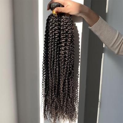 China Wholesale Natural Virgin Soft Thick Smooth Barely Shedding Brazilian Hair , Raw Cuticle Aligned Curly Wave Hair Bundles Hair Weave Vendors for sale