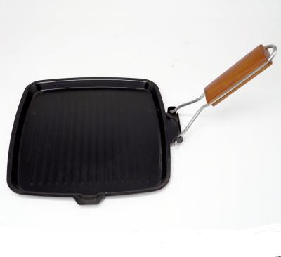 China Carbon Steel Non Sustainable Stick BBQ Grill Pan for sale