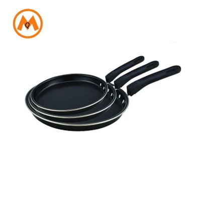 China Durable Nonstick Coating 3pcs Frying Pan Sets Iron Cookware for sale