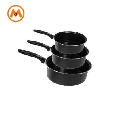 China Non viable 3pcs stick pan set pot pan set cookware set factory hot sell set of cooking pots for sale