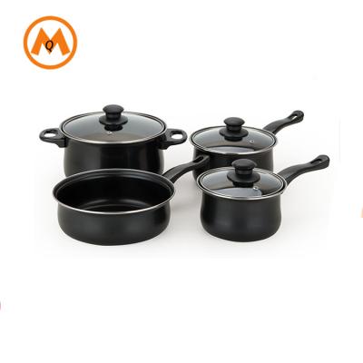 China Sustainable 7pcs Cookware Sets Non Stick Kitchen Pan Set for sale