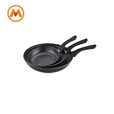 China Sustainable wholesale black round pan cookware iron pan for sale