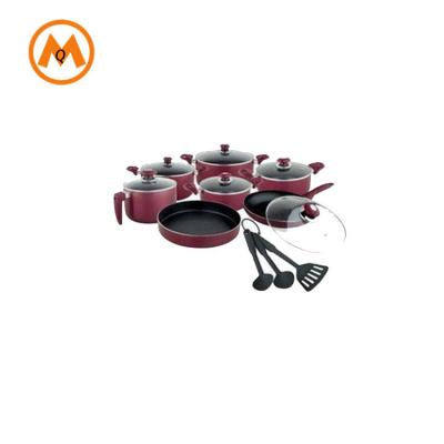 China Sustainable variety of non-stick cookware sets in non stick coating for sale