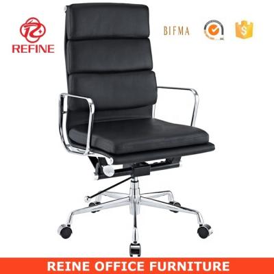 China (Height) Adjustable Classic Modern Black Leather Office Conference Chair With Wheels RF-S064B for sale