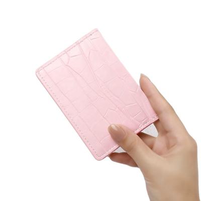 China Zenos RFID Crocodile Pattern Colorful Pattern Card Holder Fashion SA Style RFID School Students Gift Slim Credit Card Holder Wallet for sale