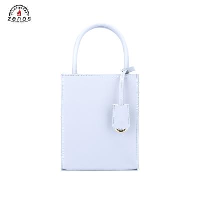 China Factory Wholesale 2021 Luxury Popular Handmade Women Bag Solid Color Saffiano Leather Shoulder Mini Tot for sale