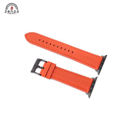 China Fashion Zenos Custom Luxury Genuine Leather Watch Strap For Apple Watch Band 38mm 42mm for sale