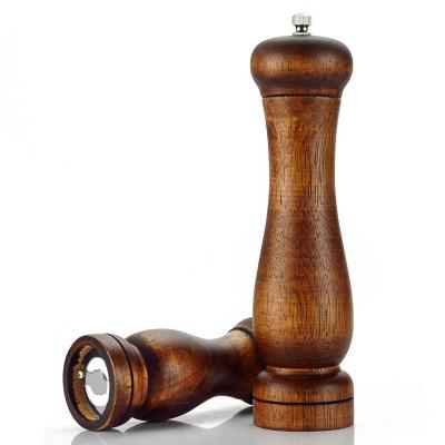 China Viable Multi-Function Manual Pepper Mill Household Wooden Spice Bottle Kitchen Spice Grinder for sale