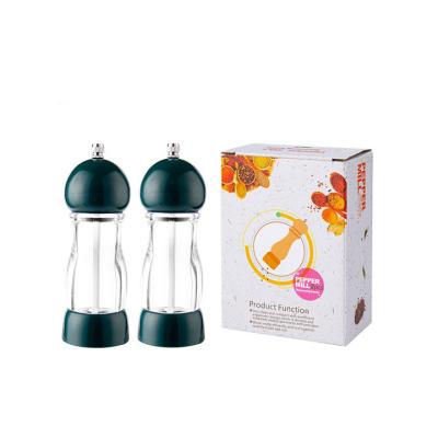 China Factory Viable Wholesale Customized High Quality Manual Pepper Grinder Transparent Pepper Grinder Set for sale