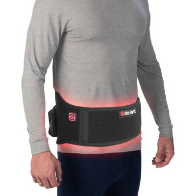 China Polyester/Spandex/Nylon/Polyurethane heated back wrap with 7.4v battery therapy lumbar pad for sale