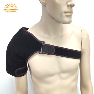 China Polyester/Spandex/Nylon/Polyurethane Shoulder Heated Wrap With 5V Battery Heat Therapy Pad for sale