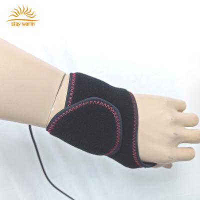 China Polyester/Spandex/Nylon/Polyurethane Hot Therapy Heated Wrist Wrap with USB Cable for Wrist Pain Relief and Muscle Tension Relaxation for sale