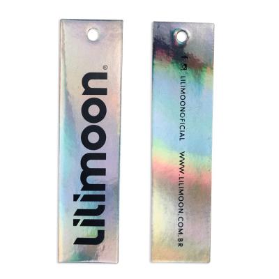 China Hang Tags Luxury Laser Hanging Custom Viable Tags Swing Hologram Paper Hang Tag For Apparel Garment for sale