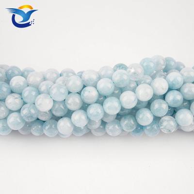 China DIY Fashional Beads Loose Blue Natural Crystal Bracelet Necklace Craft Beads Jewelry Making DIY Special Light Round Good Quality for sale