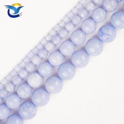 China DIY Fashional Beads Blue Green Healing Gemstone Beads Round Loose Energy Crystal Healing Power Gemstone Beads For Jewelry Making for sale