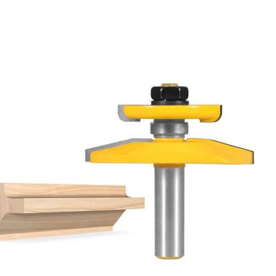 China Furniture Leg 1pc 12mm 15 Degree Raised Panel Router Bit With Straight Cutter Back Chamfer Woodworking Tenon Cutter for sale