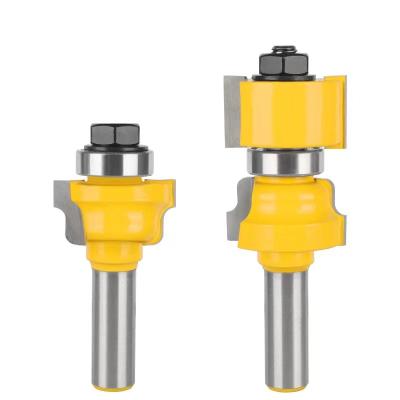 China Furniture 2pcs12mm Leg Doors Windows Router Bit Set Interchange Window Sash Woodworking Tenon Wood Milling Cutter for sale