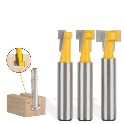 China Furniture 8mm Leg T Slot Keyhole Router Bit Set Keyhole Bit For Hex Bolt Woodworking Milling Cutter Tool for sale